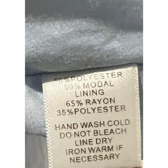 Altar’d State Dress Mini Tie Front Puff Sleeve Light Blue Empire Waist Womens M - Picture 9 of 9